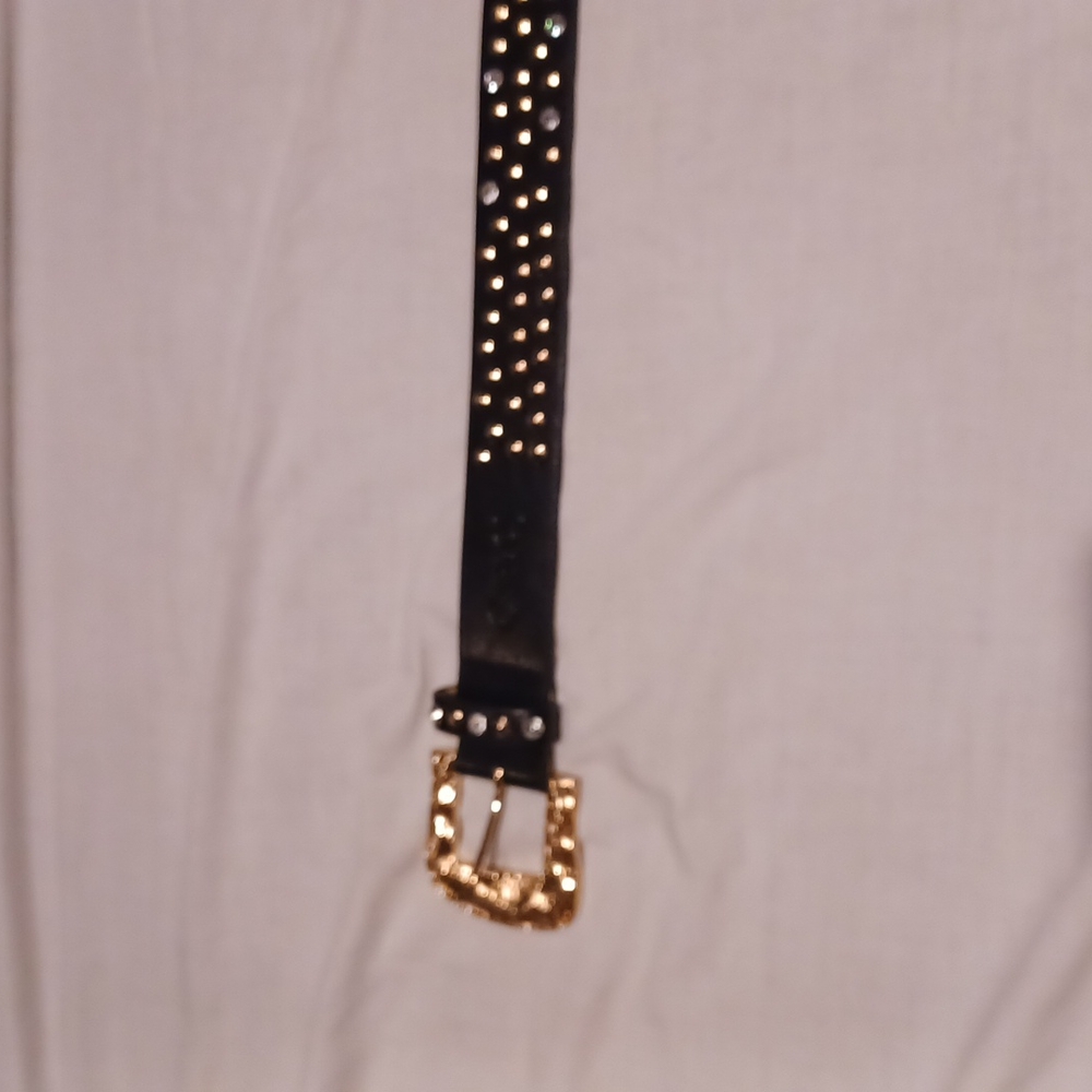 Black Carlos Santana Studded Belt